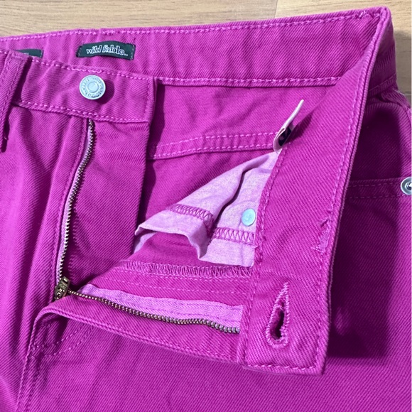 Wild Fable Magenta/Hot Pink Highest Rise Mom Denim Shorts NWT - Picture 7 of 11